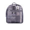 Rucsac din piele gri cu design special – modele distincte din ață