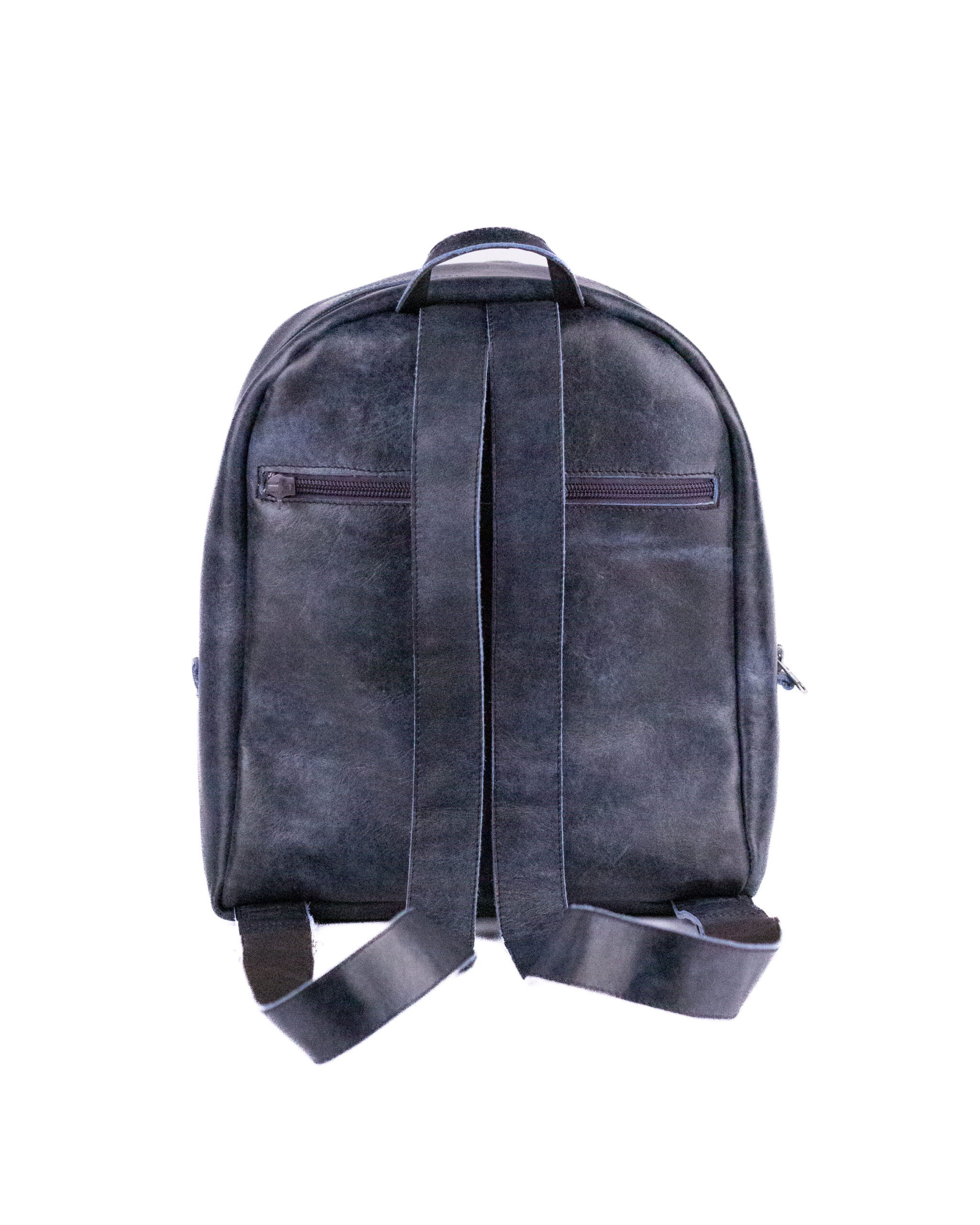Rucsac din piele gri cu design special – modele distincte din ață