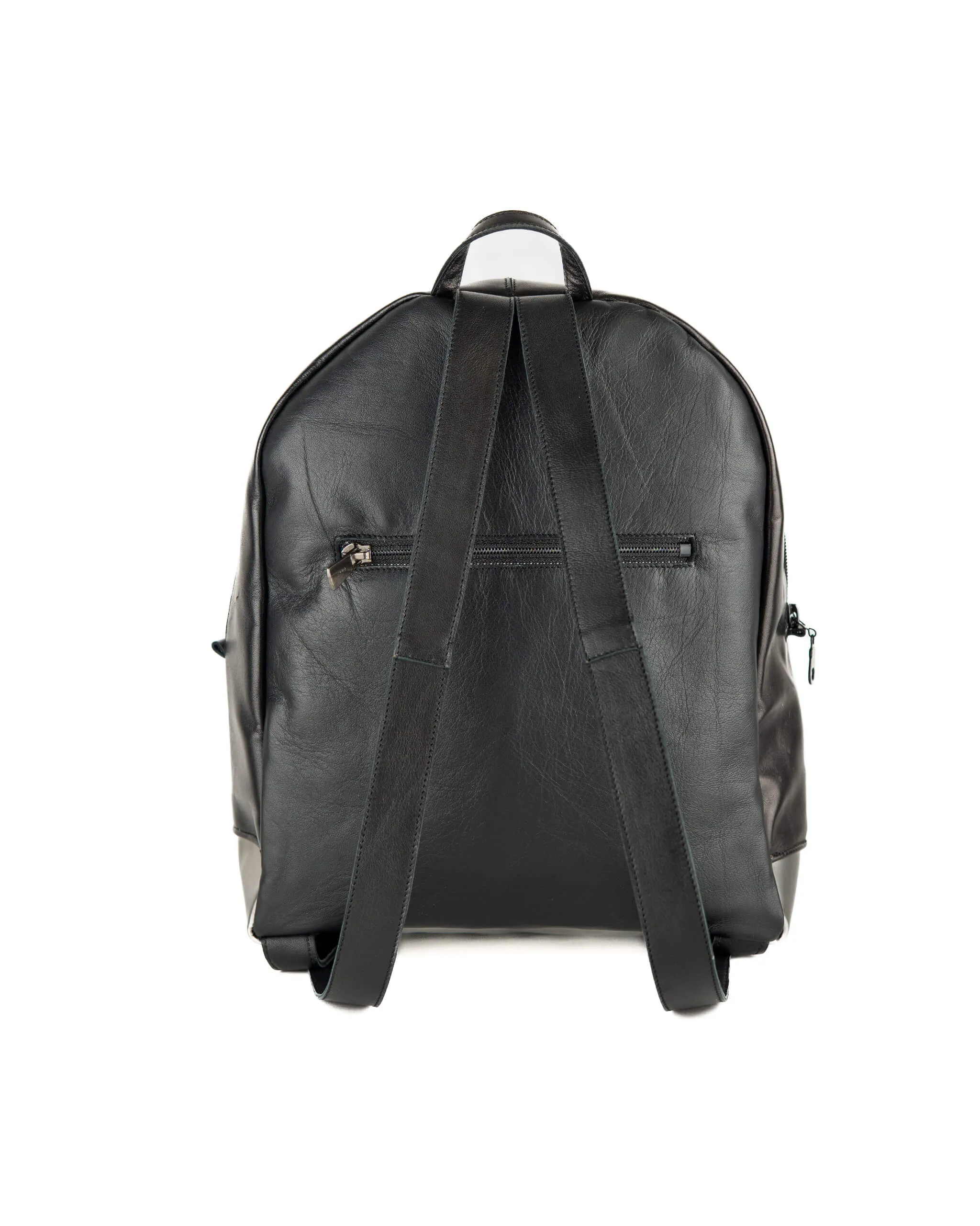 Rucsac din piele naturală pictat manual cu culori vibrante